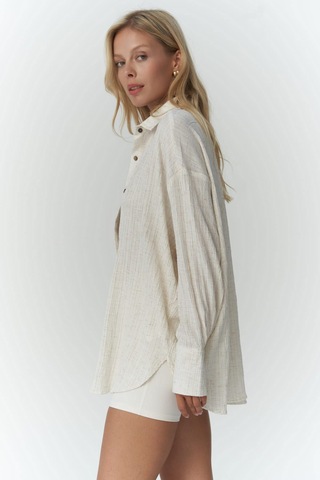 Durres Bej Oversize Gömlek bej