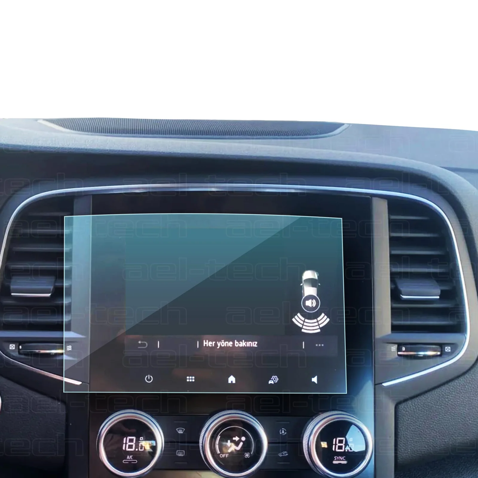 Renault Megane Touch/ıcon Uyumlu 7 İnç Navigasyon 9h Nano Ekran Koruyucu 9H Nano Ekran Koruyucu