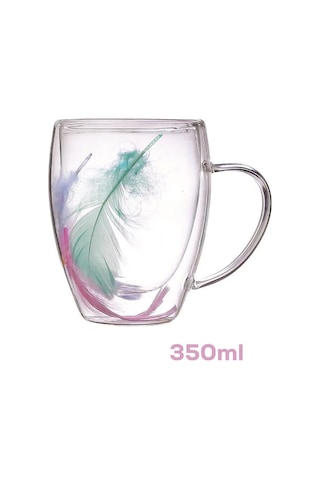 Perotti 16796 Double Feather Çift Cidarlı Kupa 2 Adet 350 Ml Şeffaf