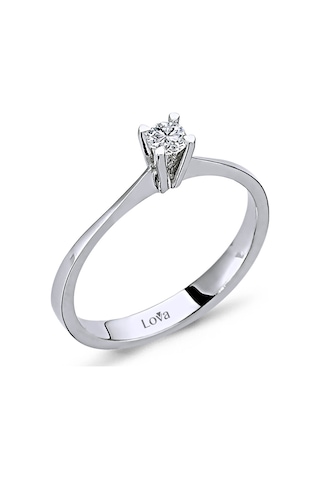 Lova G Renk 0,10 Karat Pırlanta Tektaş Yüzük - 1030051