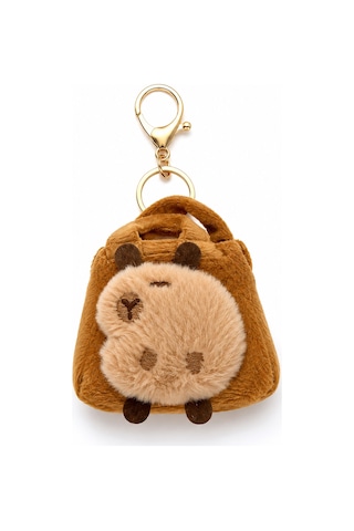 Kahverengi Peluş Capybara Mini Çanta Charmı Sevimli Çanta Aksesuarı Kahverengi Peluş Capybara Mini Çanta Charmı Sevimli Çanta Aksesuarı