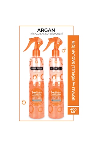 Morfose Argan Özlü Çift Fazlı Turuncu Fön Suyu 2 x 400 ML