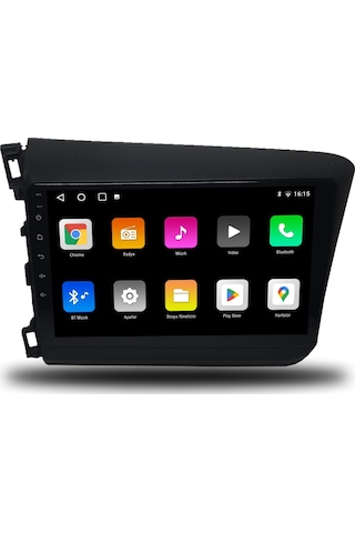 Honda Civic Fb7 2012-2016 4gb Ram 64gb Hafıza 8 Çekirdek Carplay Kamera Android Multimedya 9"