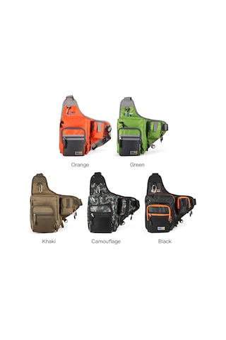 Jeehugo Balıkçılık Çanta - Kanvas Malzeme, 32x39x12cm Boyut, Yeşil, Siyah, Turuncu, Kamuflaj Ve Kahverengi Seçenekleriyle Çift Taraflı Depolama