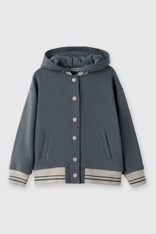 Panço Erkek Çocuk Kapüşonlu Petrol Sweatshirt Mavi