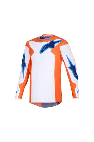 Alpinestars Fluid Grid Off-road Motosiklet Jerseyi Oranj Mavi Beyaz