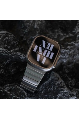 Apple Uyumlu Watch 10 46mm Kordon Krd-79 Metal Strap Luxury Kayış