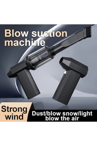 Honeybeeshop Siyah Elektrikli Hava Ufleyici 130000rpm Super Guclu Kablosuz Sarj Edilebilir Fircasiz Motorlu 3 Kademeli Toz Ufleyici Bilgisayar Klavye Ve Dis Mekanlar Icin