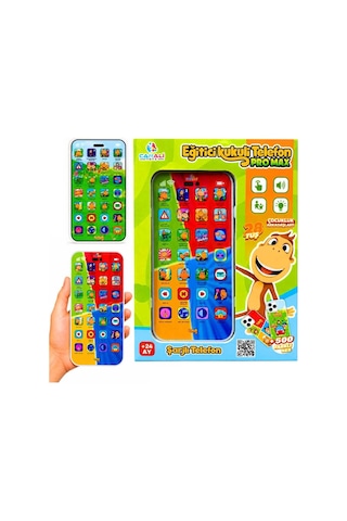Eğitici Kukuli Telefon Pro Max Şarjlı Sesli Işıklı 28 Tuş 24+ Ay