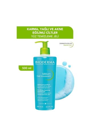 Bioderma Sebium Gel Moussant Yüz Temizleme Jeli 500 ML