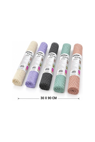 Noveer Liva Nor-5032 Halı Kaydırmaz Mat Ve Raf Örtüsü 30x90 Cm Mix Renkli- 12'li Paket