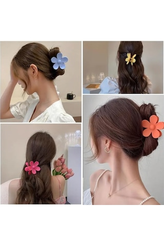 Kadın 5'li Papatya Toka Seti, Kız Çocuk Kadife Toka 5'lü Set Sku: Smg8690010502391 Diğer