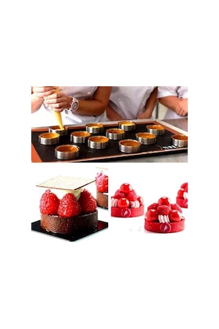 Nar Kalıp Delikli Yuvarlak Tart Kalıbı 10 Lü 6cm