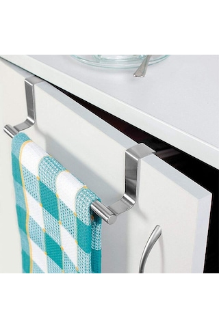 Banyo Ve Mutfak İçin Kancalı Modern Havlu Askısı, Dolap Üstü Fırçalanmış Paslanmaz Çelik Havlu Askısı 23 6,2 İnç Diğer