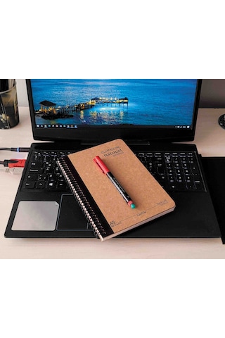 Natural Journal A5 Defter Sert Kapak Çizgili 160 Sayfa, Spiralli Krem