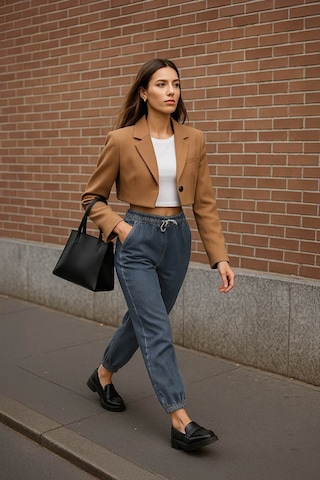 Kadın Lastikli Jogger Pantolon Mavi 001