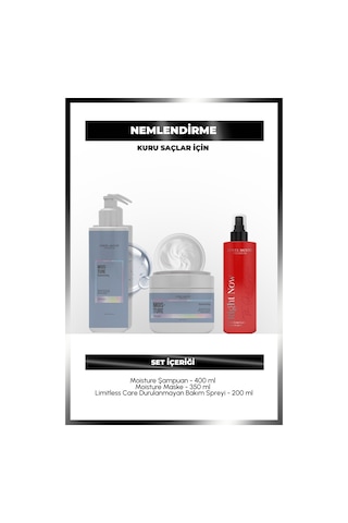 Lewel Mood Moisture Şampuan 400 ML + Durulanmayan Saç Spreyi 200 ML + Saç Maskesi 350 ML