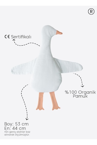 Organik Morton Ördek Uyku Arkadaşı Beyaz Beyaz