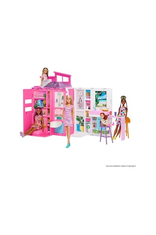 Nessiworld Hrj77 Barbienin Yeni Portatif Evi 2024 Sarı Saçlı Bebek Dahil Diğer