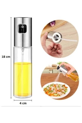 100 Ml Çok Amaçlı Spreyli Cam Şişe Gümüş