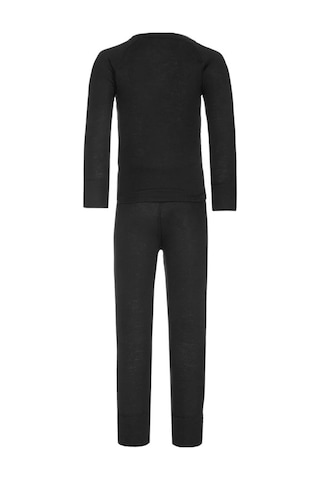 Waynap Unisex Çocuk Alt Üst Termal Takım Siyah