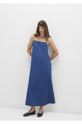 Mavi - Askılı Mavi Maxi Elbise 1310727-85481 Mavi