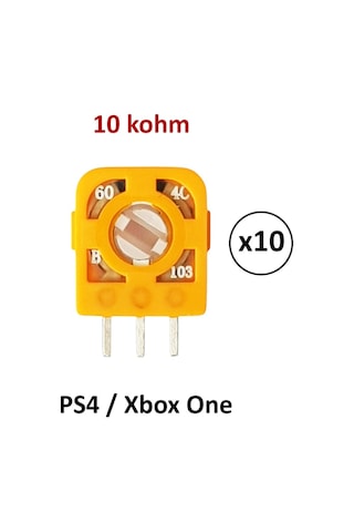 10 Adet Ps4 Xbox One 10k Mikro Direnç Potans Switch Turuncu