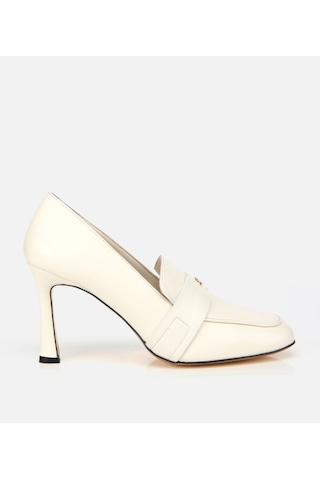 Hotiç Kadın Deri Ekru Yumuşak Dokulu Gold Detaylı Topuklu Stiletto 01ayh316610a400 01ayh316610a400 Ekru