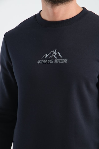 Shooter Sportwear Ribey Tekstil İth.ihr.san.tic.ltd.şti Erkek Üç İplik Sweatshirt Şardonsuz Pamuklu Regular Fit Bisiklet Yaka Spor Sweat Lacivert