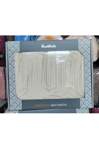 Özdilek Prestige Kalın Embos Çift Kişilik Battaniye 220x240 -kemik Yeni Bej