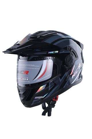 Ncr X-Cross Çene Açılır Ece-22.06 Kask Mavi Gri