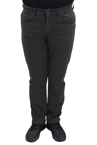 Hacker Denim Hacker Dmctekstil Erkek Haki Yeşil Y871 Yüksek Bel Rahat Kesim Boru Paça Jean Pantolon