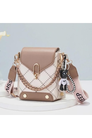 Novahub 2022 Kadın Mini Dikey Cep Telefonu Postacı Çantası - Hafif, Siyah Yaz Tasarımı Siyah