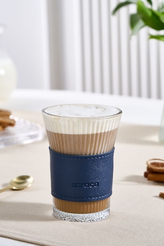 Karaca Leather Cool Touch Latte Bardağı 210 Ml Lacivert