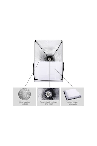 Rabsev Softbox 50x70 CM Tek Duylu Sürekli Işık Youtube Video Ve Fotoğraf Çekimi