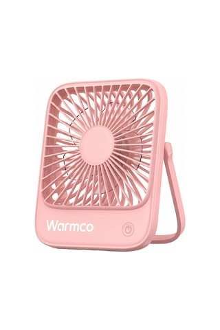 Warmco D1 Masaüstü Vantilatör Usb Ve Type-c Bağlantılı Taşınabilir Ultra İnce Soğutucu Fan Pembe
