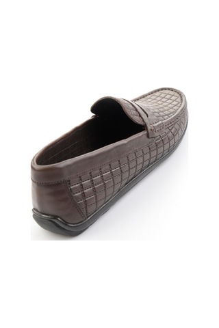 Kahve Hakiki Deri Erkek Loafer Ayakkabı E01697032003 Kahve