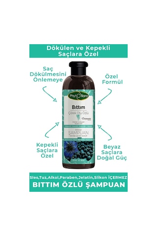 Phytoflora Tuzsuz Bıttım Özlü Bitkisel Şampuan 400 ML