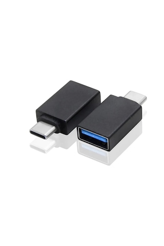 Type C To USB 3.0 Otg Çevirici Veri Aktarım Dönüştürücü Siyah