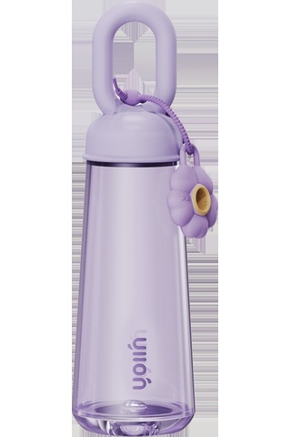 Jian Fan Petal Açık Plastik Su Bardağı Büyük Kapasiteli Taşınabiler Bardak - Mor Mor