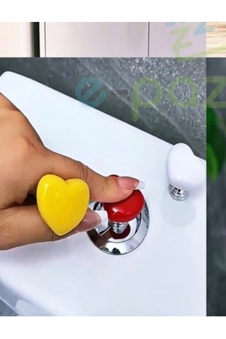 4 Adet Kalp Şekilli Yapışkanlı Çekmece Tutucu Dolap Gardırop Tutacak Kapı Pencere Çekmece Kulp Çok Renkli