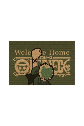 Decovetro Renkli Kapı Önü Halı Paspas One Piece Zoro Baskılı 40 X 60 Cm Çok Renkli