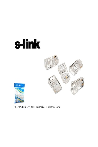 S-Link Sl-6P2C Rj-11 100'Lük Konnektör