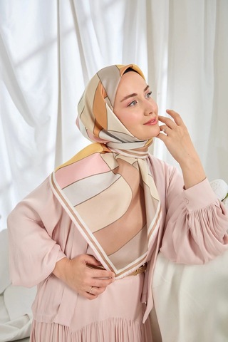 Silk Home %100 Twill İpek Eşarp S543 Pembe