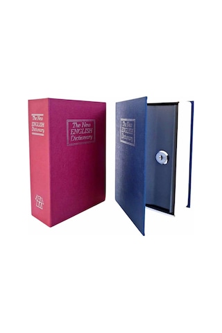 Kitap Görünümlü Gizli Kasa Büyük Boy Anahtarlı Kilitli Para Kasası