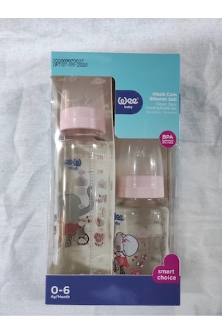 Wee Baby Pembe Klasik Cam Biberon Seti