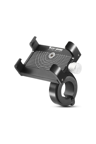 Yaozixa Alüminyum Bisiklet Telefon Tutucu Suya Dayanıklı Tip B - 55-100mm Telefonlar İçin 22.2-31.8mm Direkler Siyah