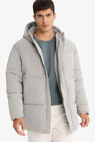 Defacto Su İtici Regular Fit Kapüşonlu Cepli Astarlı Rüzgar Geçirmez Fermuarlı Parka F0431ax25wngr454 Gri-gr454