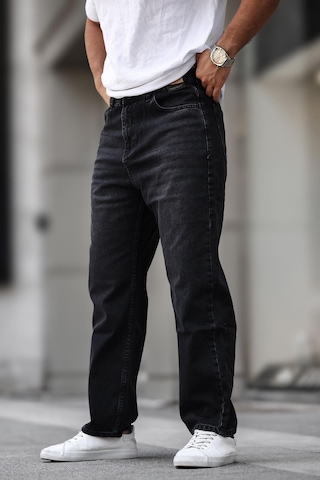 Madmext Siyah Erkek Yıkamalı Baggy Jean 7216-siyah Siyah