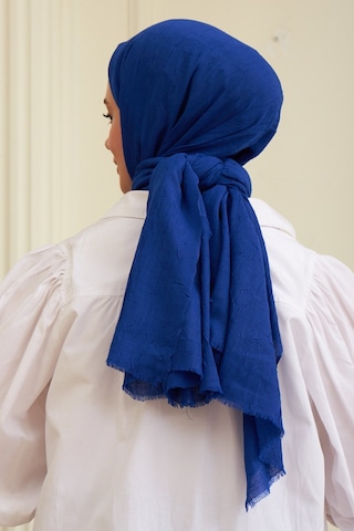 Bambu Şal Tesettür, Pamuklu, Hafif, Rahat, Şık, Yüksek Kalite, Hijab, Shawl, Original, Lux Saks Mavi
